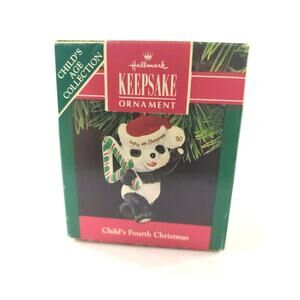 Hallmark Keepsake Ornament Christmas Childs' Fourth Birthday Panda